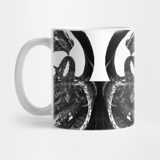 Angel Wings Black Contemporary Scrollwork Wrought Iron Mug